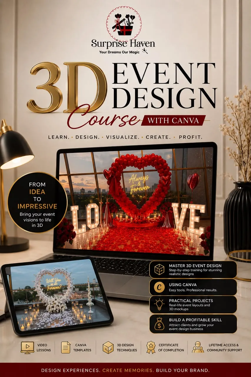 3D Event Design Course With Canva